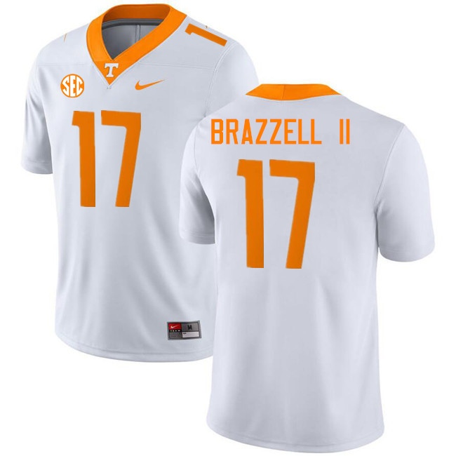 Chris Brazzell II Tennessee Jersey,Tennessee Volunteers #17 Chris Brazzell II College Jersey-White